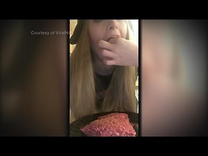 Woman Eats Raw Ground Beef!