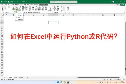 如何在Excel中运行Python或R语言代码？