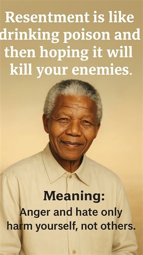 Resentment Is Like Drinking Poison | Nelson Mandela Quote | Learn English Motivation