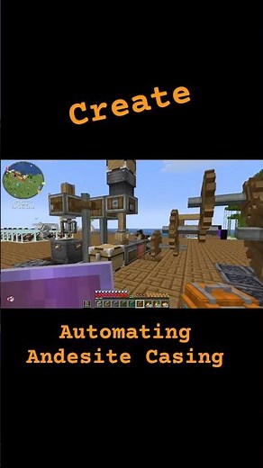 Automating Create andesite casing. #minecraft #minecraftcreatemod #dunnersduke #gaming #games