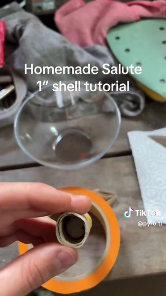 1” salute shell tutorial #pyro #pyrotl #boller #vuurwerk #fyp