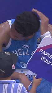 🇬🇷❤️ Giannis Antetokounmpo cries from joy with his son as he lead #Greece to qualifying for the Paris 2024 Olympics in basketball. For the first time after 16 years since 2008. Video by FIBA | GREEK GATEWAY