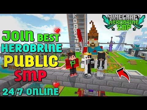 🍧 Join Best Public Herobrine Smp Server For Minecraft 🍺 | Java + Mcpe | 24/7 Online | Free To Join💧