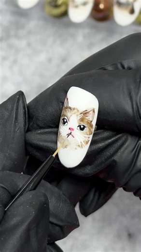 Watercolour Cat Nail Art Tutorial