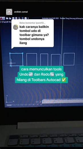 Cara Memunculkan Tombol Undo dan Redo di Autocad
