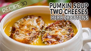 34K views · 588 reactions | The most amazing pumpkin soup you will ever taste! This soup has been taken to a whole new level. GET RECIPE HERE: www.recipe30.com It’s made using mascarpone cream and Parmesan cheese with crusty melted cheesy herb croutons. From the first mouthful, your taste buds will go WOW! | Recipe30 | Facebook