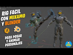 ⚡EASY RIG with MIXAMO and BLENDER⚡ to pose and animate characters