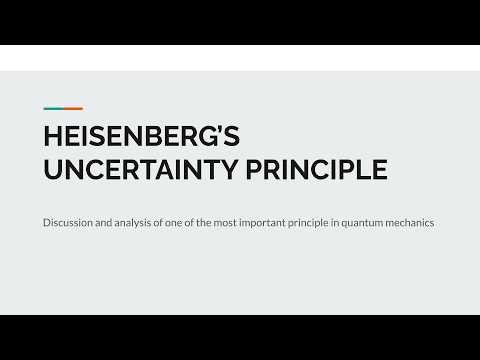 PHYSICS - HEISENBERG'S UNCERTAINTY PRINCIPLE