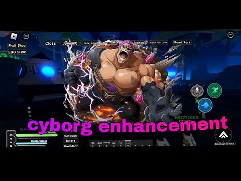 cyborg enhancement on NEW [ ULTIMATE CYBORG 🤖📊 ] in a one piece game roblox || AOPG