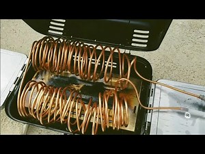 DIY pool water heater using a grill. Pool is almost open.