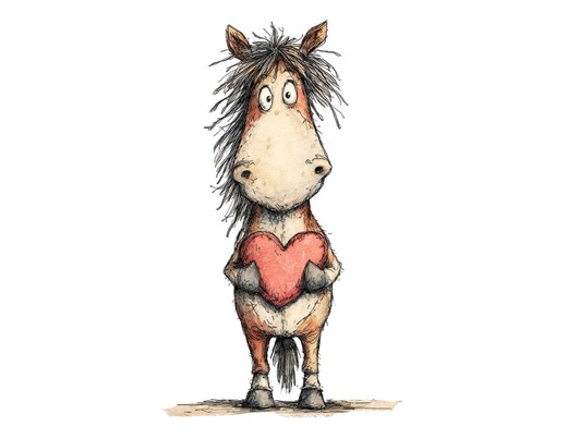 Horse PNG Clipart, 12x Love Heart Horse Clip Art Set, Printable Watercolor Clip Art, Paper Crafts, JPG Digital Download, Transparent PNG - Etsy