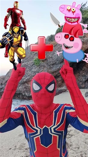 Ironman and Wolverine + Peppa and George EXE = Marvel Animation