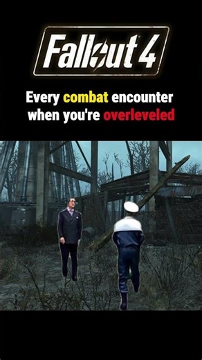Fallout 4 combat when you're a high level #fallout #fallout4 #memes