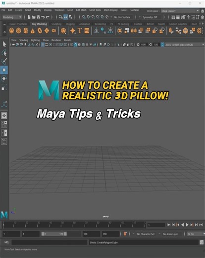 How to Create a Realistic 3D Pillow In Maya #learnwithshajrun #tipsandtricks #autodesk