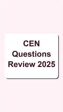 How I Passed the CEN Questions Review 2025 in 3 Days (Actual Questions Used) #cenexam #cen2026