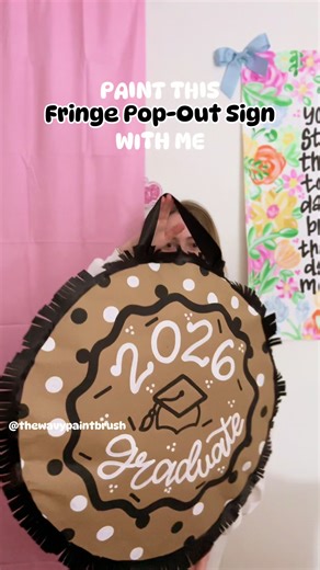 Creative Fringe Edging for Graduation Signs