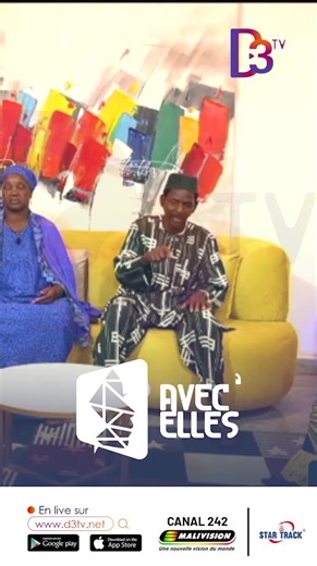 Quand la dégradation de l’eau menace les activités locales. AVEC’ELLES, Fanta Traoré, agricultrice, et Souleymane Traoré, pêcheur, analysent les conséquences d’un mauvais hivernage marqué par une eau devenue impropre à l’agriculture et à la pêche. Pollution, pertes de production et fragilisation des revenus : un éclairage essentiel sur les réalités du terrain, à suivre sur D3 TV, la première chaîne de divertissement au Mali. 📺 Diffusion : samedi à 18h50 sur D3 TV 🔁 Rediffusion : dimanche à 21h