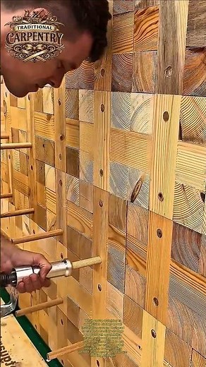 Hidden Dowel Wall System is Genius! #woodworking #DIY #construction