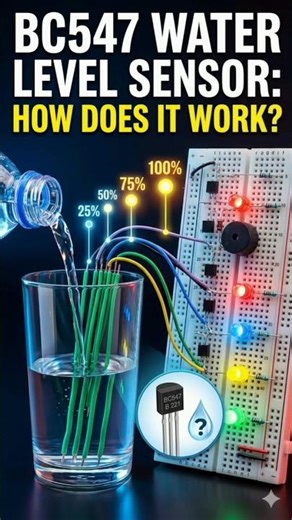 Water Level Sensor using BC547 Transistor #electronic