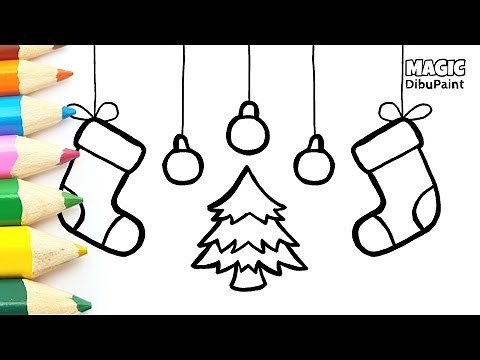 Dibujos de navidad | Cómo dibujar y colorear adornos navideños