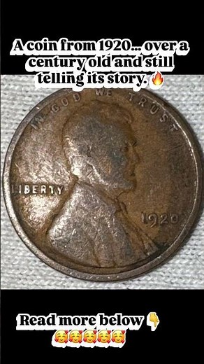 A coin from 1920… over a century old and still telling its story. 🔥
