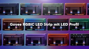 Govee RGBIC LED Strip mit Profil, 5M Schiene mit Leisten Smart mit Alexa