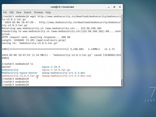 modsecurity应用防火墙web防火墙nginx编译安装centos7
