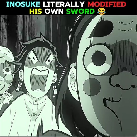 INOSUKE LITERALLY MODIFIED HIS OWN SWORD😂⚔️ #demonslayer #shorts #vairalvideo
