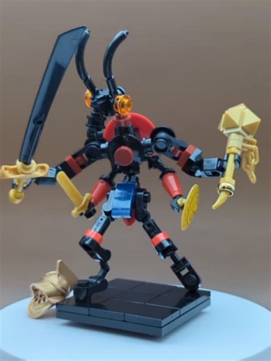 ASortaOkayBuilder on Instagram: "Monster Monday, featuring the Thri-Kreen Gladiator! Can you believe that this started as an attempt to make a more minifigure scale Thri-Kreen? It very quickly spiraled outta control of that, and just became proper LARGE. Seriously, it was maybe in-scale for 5 minutes before inspiration to go big bug struck. I'll have to try again sometime. Still, I absolutely love how this buggy-boi turned out. I hope y'all do too! Enjoy! #lego #dnd #legodnd #legofantasy #fantas