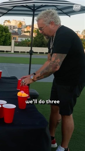 ‪@Jesser‬ and Guy Fieri play flip cup 🥤