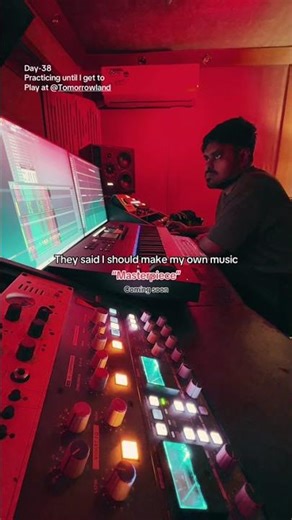 Day-38:Practicing until I get to play at Tomorrowland@JamesHype please play this in your show🥹 #dj