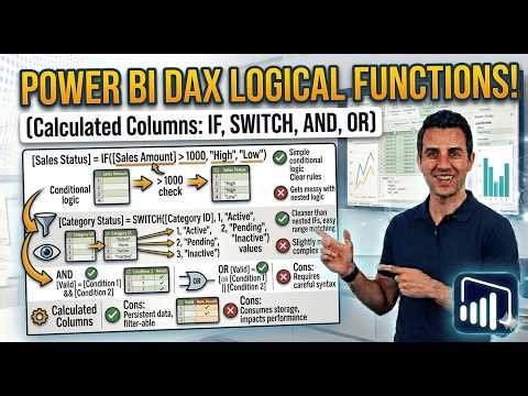 Power BI DAX Column Functions | IF, SWITCH, AND, OR (Calculated Columns)