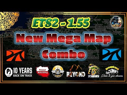 ETS2 1.55 NEW MEGA MAP COMBO, Final Update, Poland Rebuild, Indo Map, Horn Of Africa And More