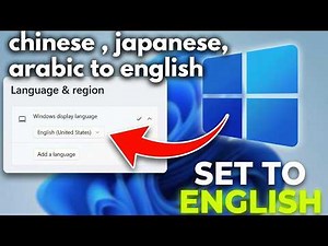 How To Change Language back To English On Laptop windows 11
