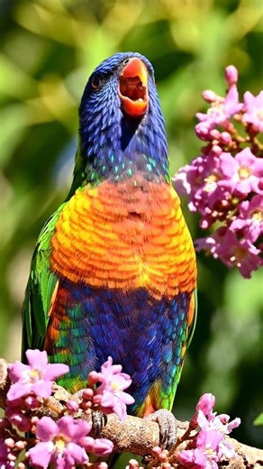 Rainbow Lorikeet Loud Calls #birds #wildlife #nature #birdsong #4k #vibrantbirds #cinematic #parrot