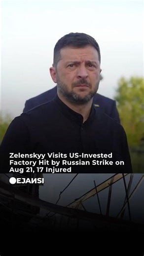 Zelenskyy Visits US-Invested Factory Hit by Russia