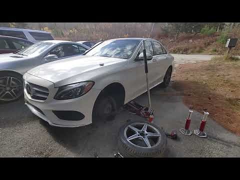 Mercedes C300 W205 front driver's side CV axle removal replacement repair