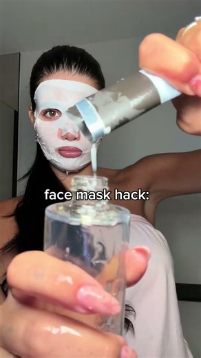 face mask hack never throw away the hydrating serum inside the ac: #shorts #short #selina