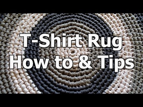 Crochet a RUG using T Shirt Yarn: Tips to keep your rug FLAT as you crochet it