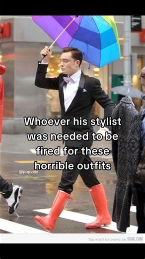 Whoever Chuck Bass stylist was needed to be fired for these horrible outfits 😭
