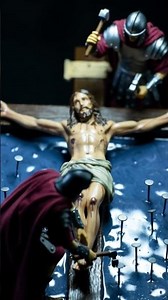 They Nailed Him to the Cross — The Passion of Jesus in Crochet Diorama #catholicinspiration