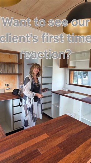 We love seeing our clients so excited with their tiny home build. This was Sally's first impression after seeing it for the first time close up. It's nearly finished and the different finishes and tiles are going to WOW you. Come along on the journey and see what's new in this build. . #tinynoosa #tinyhouseaustralia #thewoodgod #tinyhousedesign #tinyhomesaustralia #woodenjoinery #tinyhousebuilder #tinyhouseliving #tinyhousemovement #tinyhouseinterior #TheBangalow | tinynoosa