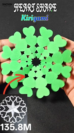 Diy Simple Kirigami Paper Craft ✨#papercraft #crafts #paperart #usa #paperdecoration