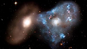 Galaxies, Collide, Collision. Free Stock Video