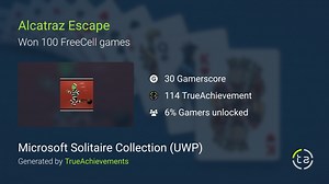 Alcatraz Escape achievement in Microsoft Solitaire Collection (UWP)