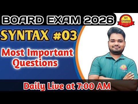 Syntax explanation in hindi।syntax english grammar class 12।syntax objective question।up board exam