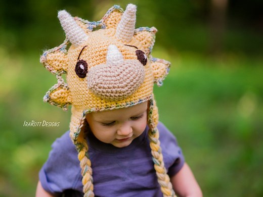 CROCHET PATTERN Tops the Triceratops Dinosaur Hat - Etsy