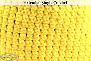 EXTENDED Single Crochet Stitch - Fast & Quick Tutorial for ESC