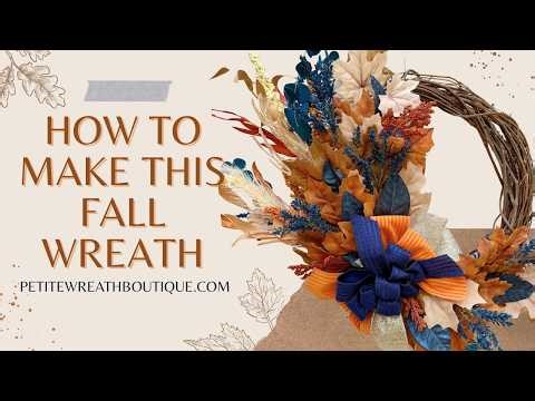 DIY Fall Floral Arrangement | Step by Step Autumn Grapevine Wreath Tutorial