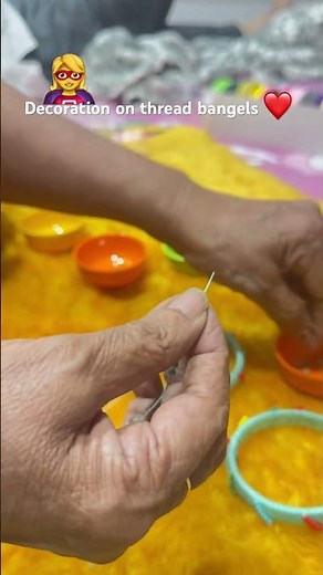 Decoration on thread bangels❤️😍❤️😍❤️🦸‍♀️